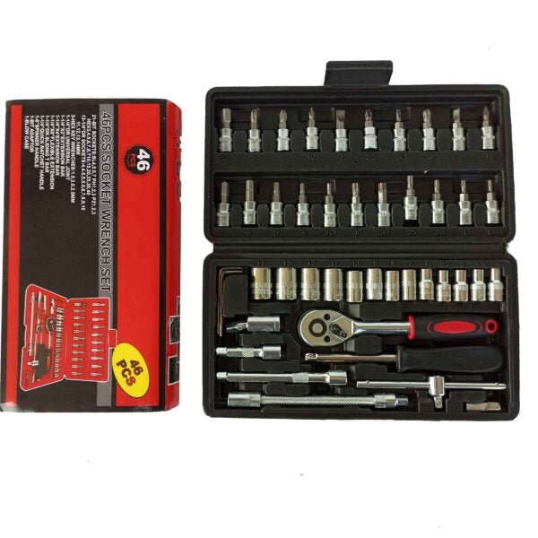 Juego de 46 llaves de trinquete de 1/4" con estuche de almacenamiento - Quierox - Tienda Online