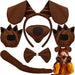 Juego de 5 accesorios de disfraz de perro marrón - Quierox - Tienda Online