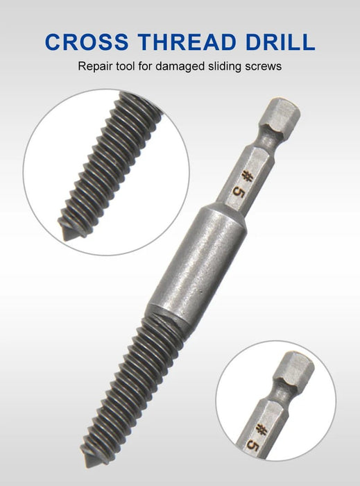 Juego de 5 extractores de tornillos de cabeza rota destornillador para extraer tornillos - Quierox - Tienda Online