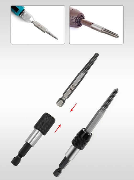 Juego de 5 extractores de tornillos de cabeza rota destornillador para extraer tornillos - Quierox - Tienda Online