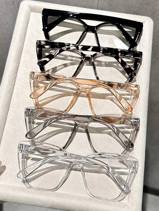 Juego de 5 gafas transparentes con montura estilo ojo de gato, elegante y minimalista. - Quierox - Tienda Online