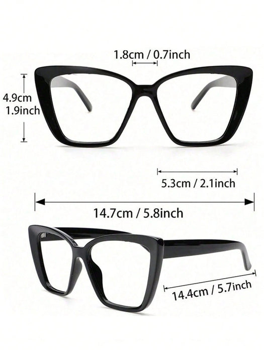 Juego de 5 gafas transparentes con montura estilo ojo de gato, elegante y minimalista. - Quierox - Tienda Online