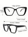Juego de 5 gafas transparentes con montura estilo ojo de gato, elegante y minimalista. - Quierox - Tienda Online