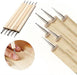  - Juego de 5 herramientas de punta de bola de madera para estampar patrones, esculpir arcilla y decorar uñas - Quierox - Tienda Online