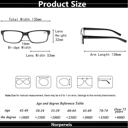 Juego de 5 pares de anteojos de lectura de calidad, con bisagras de resorte, unisex - Quierox - Tienda Online