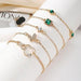Juego de 5 pulseras de eslabones vintage apilables - Quierox - Tienda Online