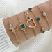 Juego de 5 pulseras de eslabones vintage apilables - Quierox - Tienda Online