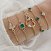 Juego de 5 pulseras de eslabones vintage apilables - Quierox - Tienda Online