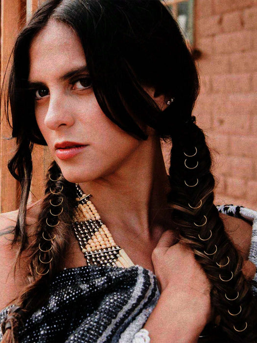 Juego de 50 anillos para rastas, accesorios unisex estilo hippie. - Quierox - Tienda Online