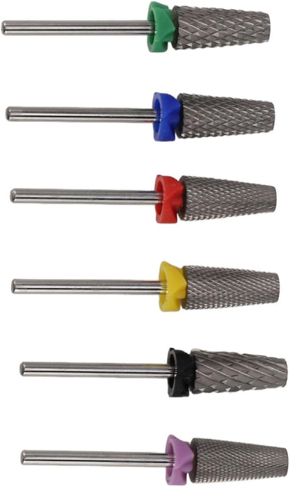 Juego de 6 brocas de acero de tungsteno de alta resistencia para uñas de gel acrílico - Quierox - Tienda Online