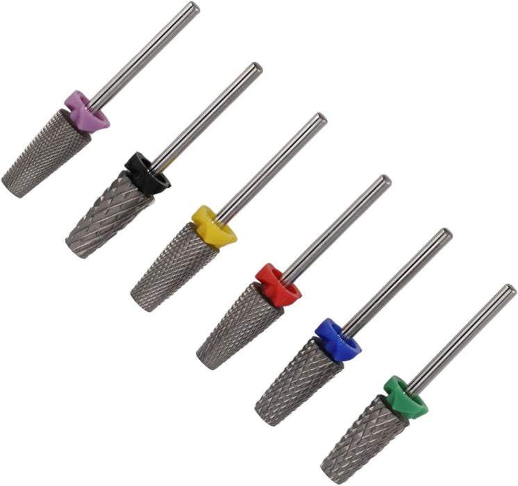 Juego de 6 brocas de acero de tungsteno de alta resistencia para uñas de gel acrílico - Quierox - Tienda Online