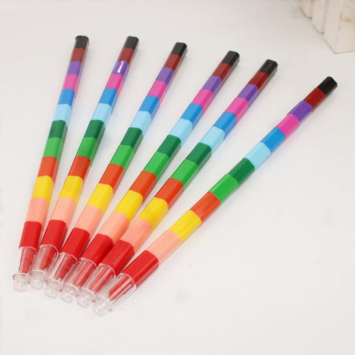 Juego de 6 lápices de colores para empalmar, para niños, estudiantes, - Quierox - Tienda Online