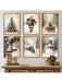 Juego de 6 lienzos navideños para pared, impresiones vintage de Papá Noel y muñeco de nieve - Quierox - Tienda Online