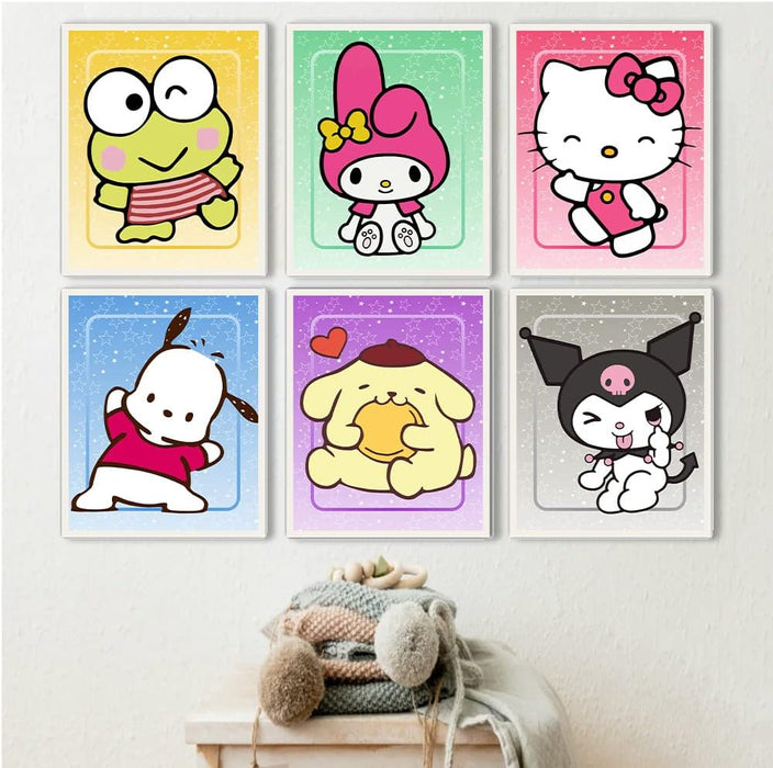 Juego de 6 pósteres vibrantes para dormitorios de niños (8"x10", SIN MARCO) - Quierox - Tienda Online