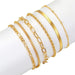 Juego de 6 pulseras de color oro para mujer delicadas apilables - Quierox - Tienda Online