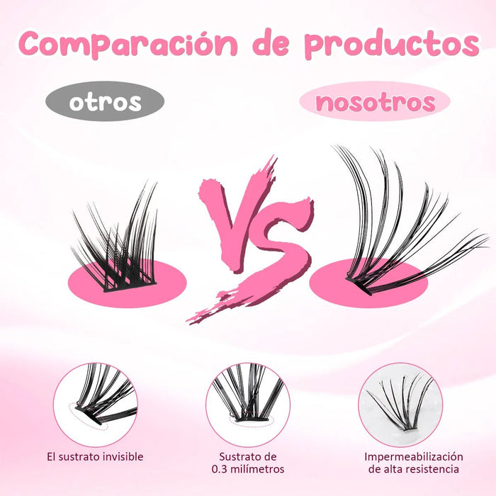 Juego De 680 De Pestañas Postizas, Extensiones De Pestañas, 30d - 50d Negro - Quierox - Tienda Online