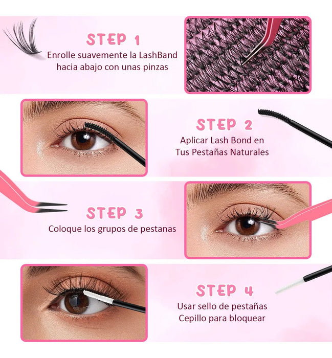 Juego De 680 De Pestañas Postizas, Extensiones De Pestañas, 30d - 50d Negro - Quierox - Tienda Online