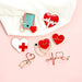 Juego de 7 Pines esmaltados de estetoscopio con latido cardíaco, electrocardiograma, broche médico - Quierox - Tienda Online