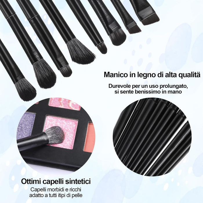 Juego de 8 brochas de maquillaje de ojos - Quierox - Tienda Online