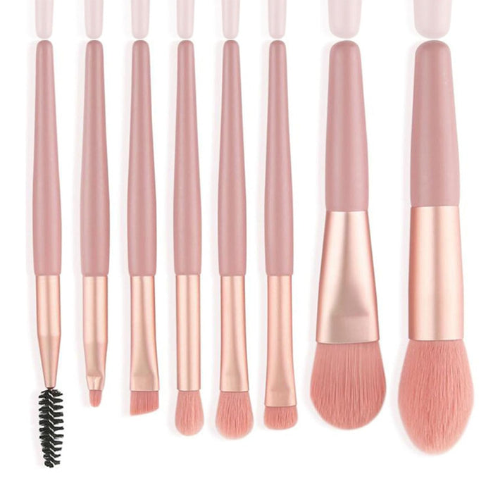 Juego de 8 brochas de maquillaje, portátil, agradable a la piel - Quierox - Tienda Online
