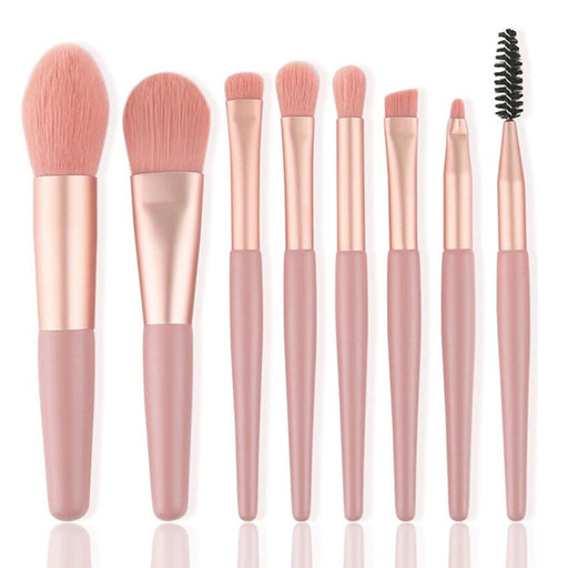 Juego de 8 brochas de maquillaje, portátil, agradable a la piel - Quierox - Tienda Online