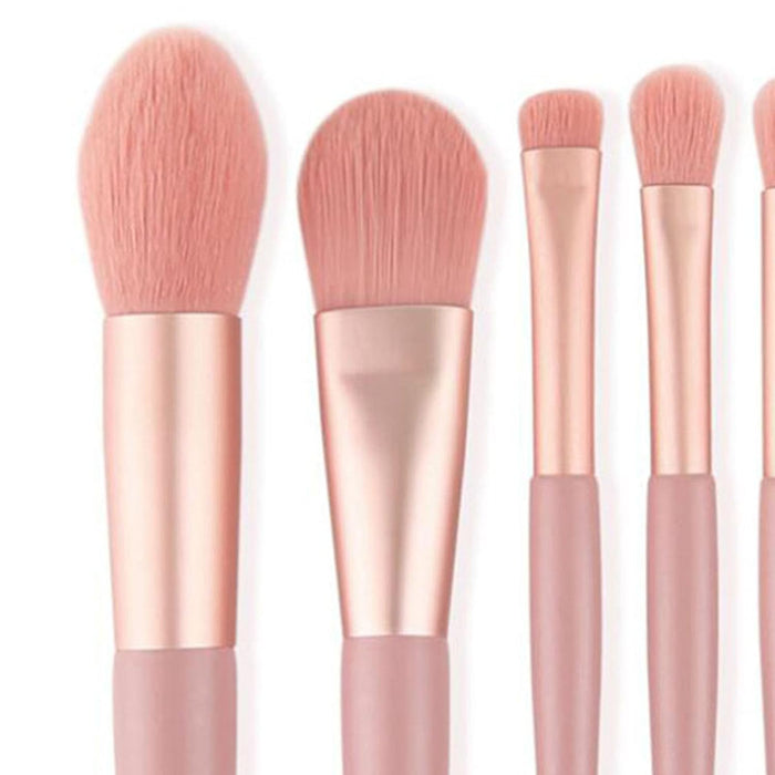 Juego de 8 brochas de maquillaje, portátil, agradable a la piel - Quierox - Tienda Online
