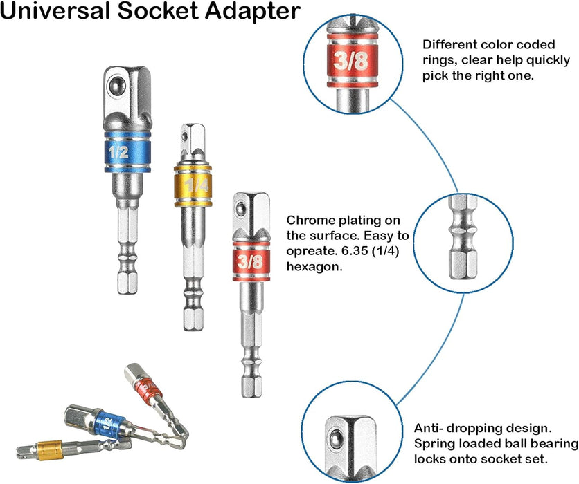 Juego de 8 extensiones para brocas - Quierox - Tienda Online
