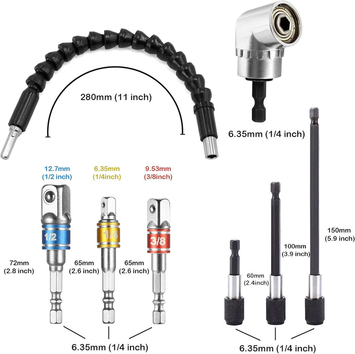 Juego de 8 extensiones para brocas - Quierox - Tienda Online