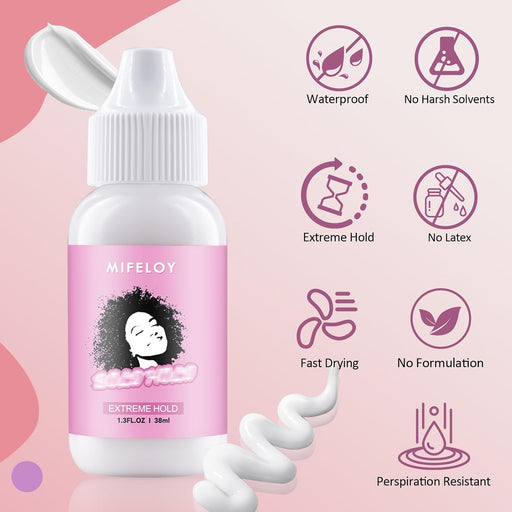 Juego de 8 pegamento invisible y removedor de pegamento para peluca - Quierox - Tienda Online