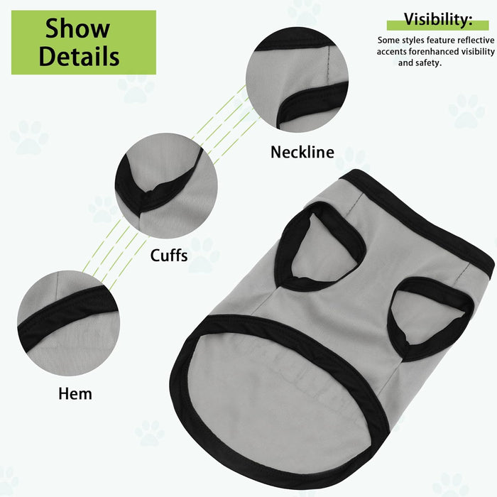 Juego de 8 piezas de camisas para perros con divertidos patrones - Quierox - Tienda Online