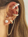 Juego de 8 piezas de pendientes de clip con borlas de perlas para mujer - Quierox - Tienda Online