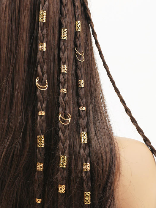 Juego de 80 rastas doradas mixtas, pinzas para el pelo trenzadas de estilo urbano único - Quierox - Tienda Online