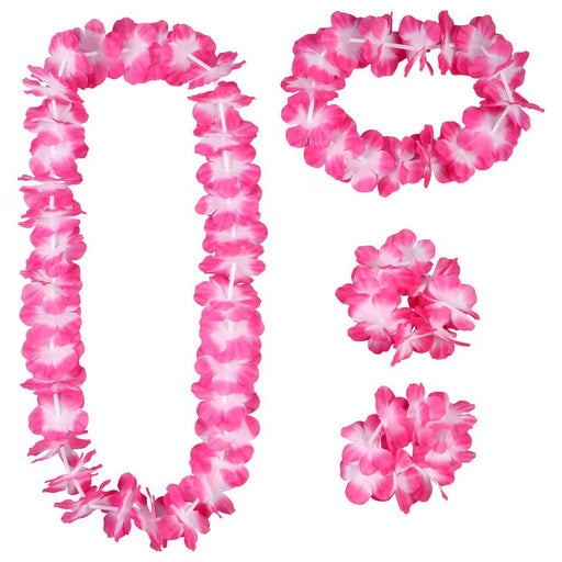 Juego de accesorios Lei de flores Luau, 4 piezas. - Quierox - Tienda Online