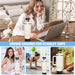 Juego de accesorios para vasos, 9 Uds., incluye tapón a prueba de derrames, cadena con dije de lazo de paja, cubierta de paja - Quierox - Tienda Online