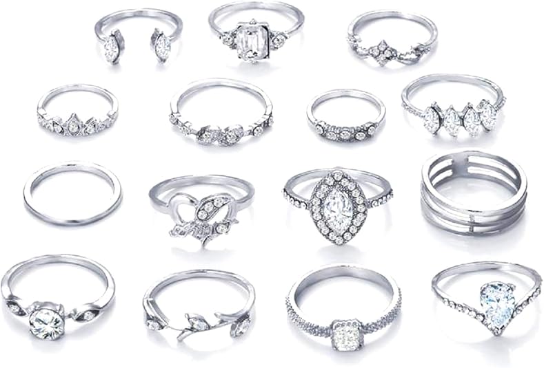 Juego de anillos, 15 unids/set bohemio para mujer - Quierox - Tienda Online