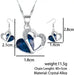 Juego de aretes con circonita cúbica para mujer y diseño de corazón - Quierox - Tienda Online