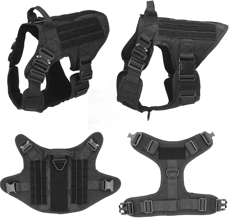 Juego de arnés y correa tácticos para perro con hebilla de metal - Quierox - Tienda Online