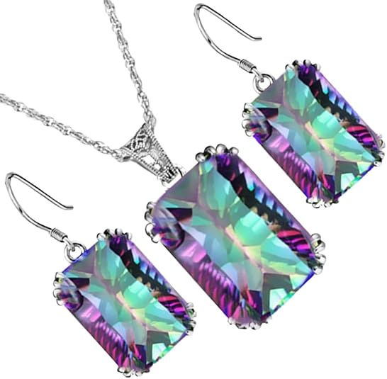Juego de Collar y Pendientes Creativos y Versátiles para Mujer con Colgante Vintage para la Clavícula - Quierox - Tienda Online