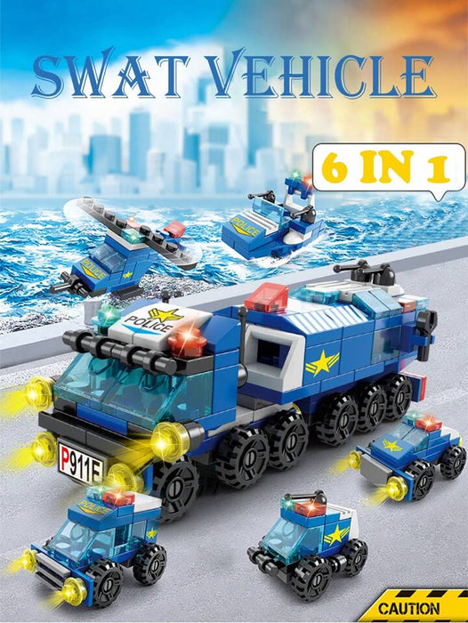 Juego de construcción de minitransporte urbano 6 en 1 para niños de 147 piezas - Quierox - Tienda Online