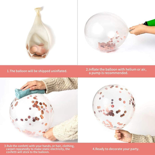 Juego de globos de 4º cumpleaños de color oro rosa - Quierox - Tienda Online