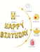 Juego de globos de aluminio con letras de Feliz Cumpleaños, Decoraciones para fiestas - Quierox - Tienda Online