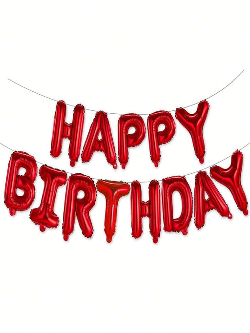 Juego de globos de aluminio con letras de Feliz Cumpleaños, Decoraciones para fiestas - Quierox - Tienda Online