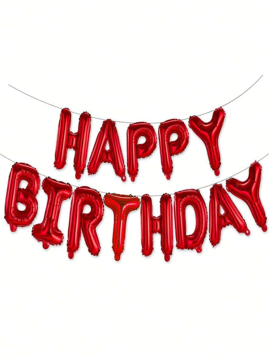 Juego de globos de aluminio con letras de Feliz Cumpleaños, Decoraciones para fiestas - Quierox - Tienda Online