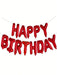 Juego de globos de aluminio con letras de Feliz Cumpleaños, Decoraciones para fiestas - Quierox - Tienda Online