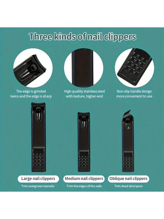 Juego de herramientas de manicura profesional con estuche de viaje, 10 piezas en un set - Quierox - Tienda Online