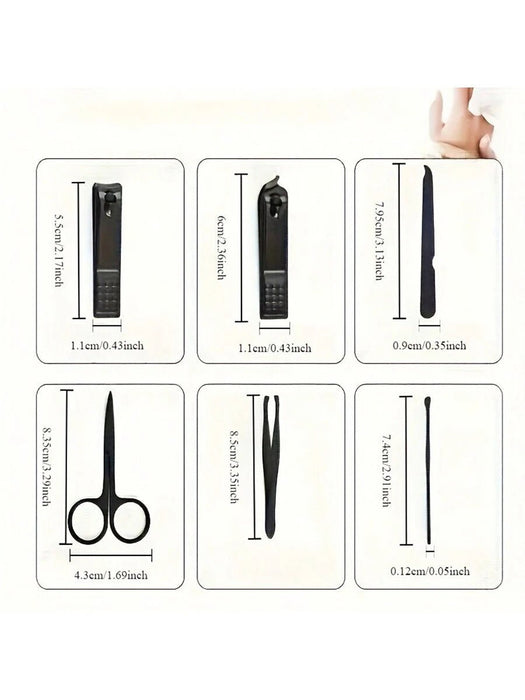 Juego de herramientas de manicura profesional con estuche de viaje, 10 piezas en un set - Quierox - Tienda Online