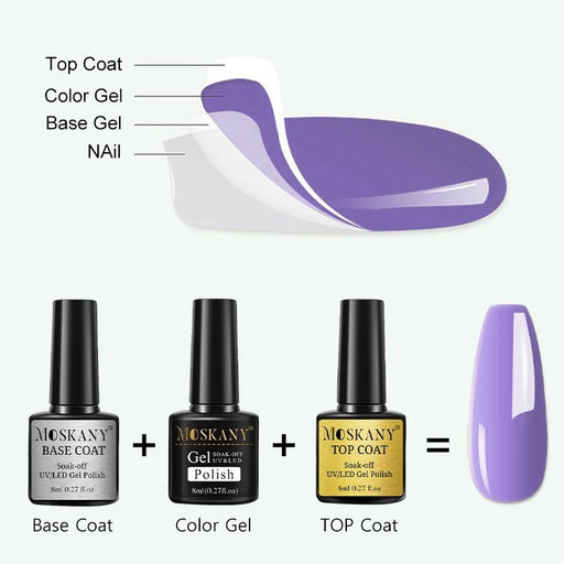 Juego de manicura de imprimación acrílica sin ácido con capa Base y capa superior - Quierox - Tienda Online