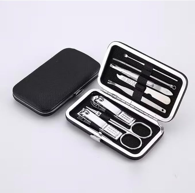 Juego de manicura para cortaúñas y pedicura, 8 piezas de acero inoxidable - Quierox - Tienda Online