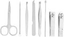 Juego de manicura para cortaúñas y pedicura, 8 piezas de acero inoxidable - Quierox - Tienda Online