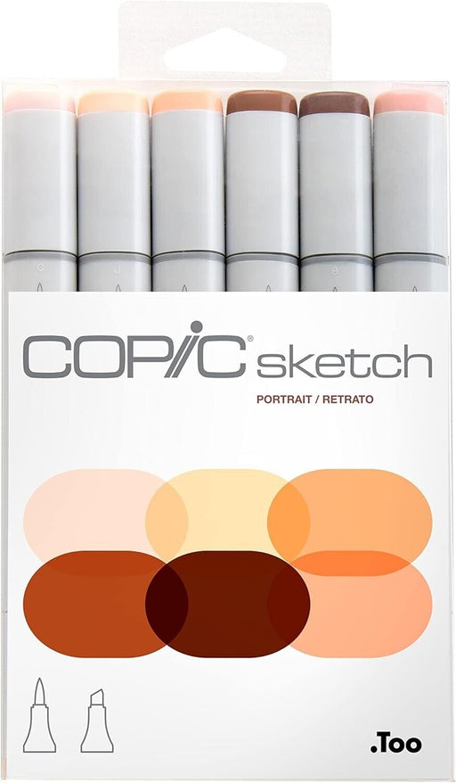 Juego de marcadores Copic Sketch, retrato, 6 colores - Quierox - Tienda Online